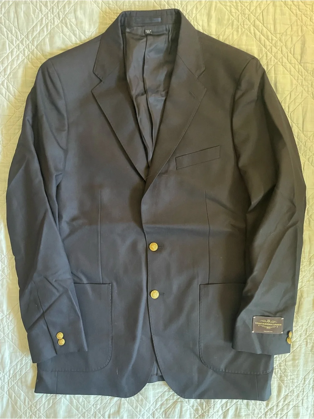 J CREW Legacy blazer in Italian wool Navy Size 44L NWT $448 CL257